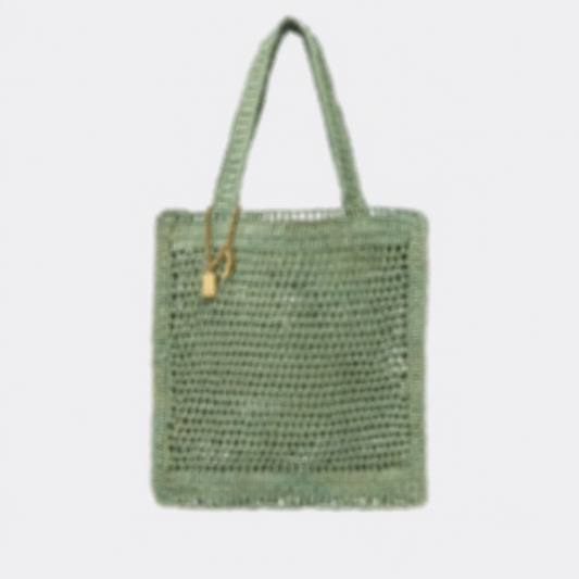 SUMMER BANANA BAG MADE OF RAFFIA
