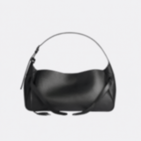 MEDIUM SHOULDER BAG IN BLACK CALFSKIN