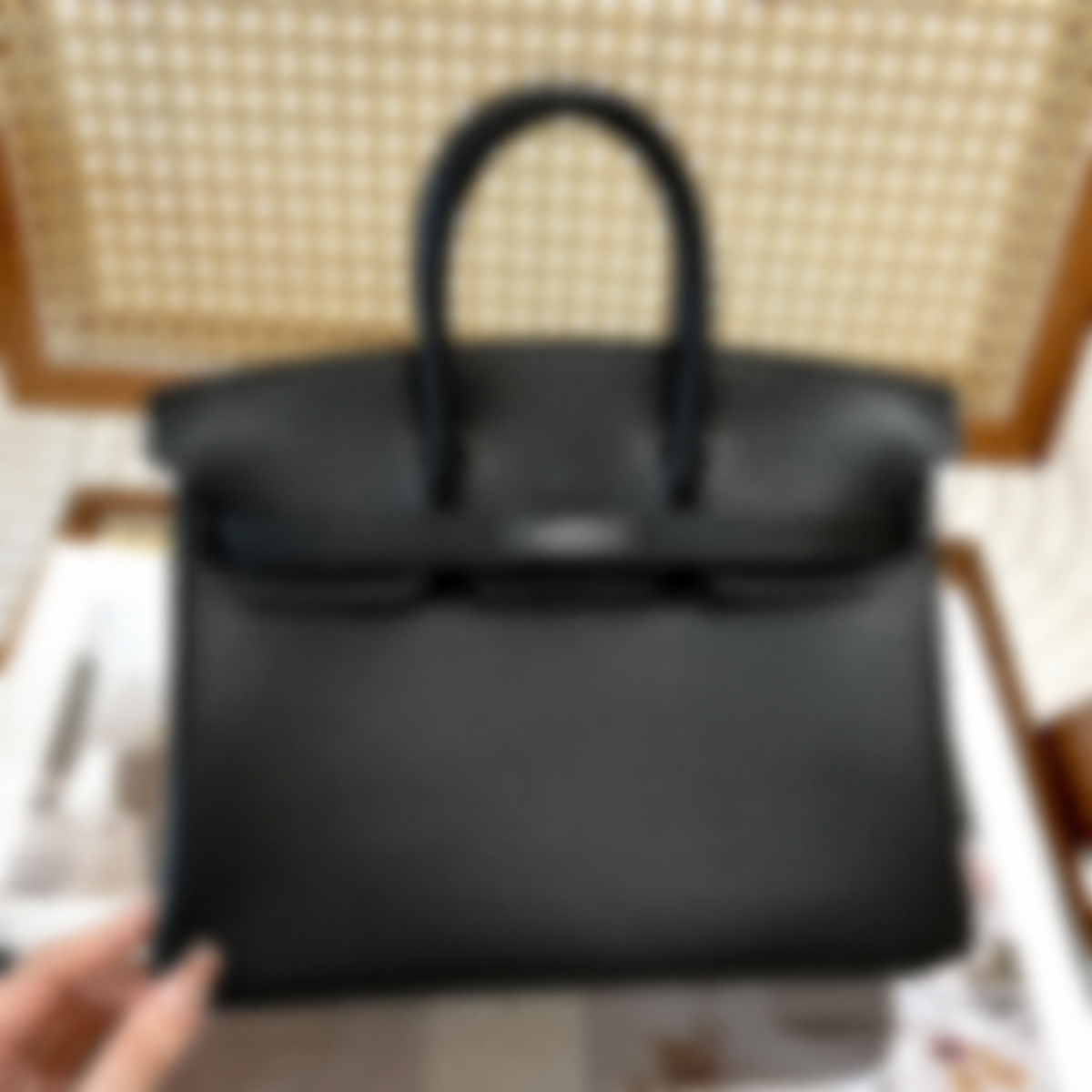 25 BAG IN CHALK  GRIS MADE OF TOGO LEATHER
